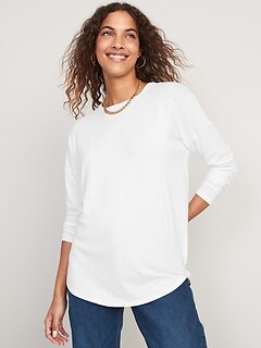 Long-Sleeve Luxe Tunic T-Shirt for Women
