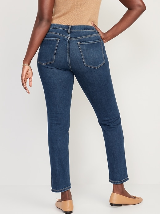 Image number 6 showing, Mid-Rise Power Slim Straight Jeans