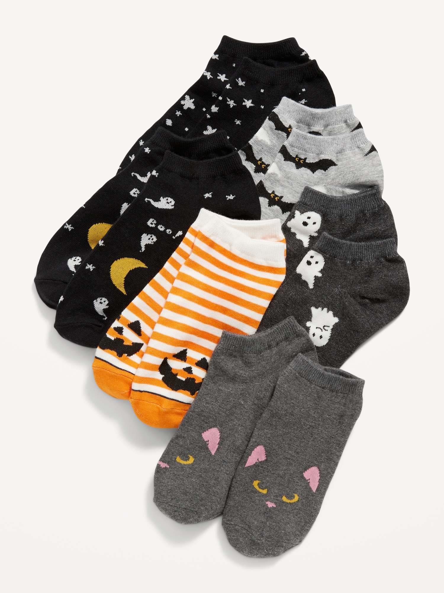 Old Navy Printed Ankle Socks 6-Pack for Girls multi. 1