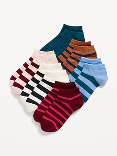 Patterned Ankle Socks 6-Pack for Girls