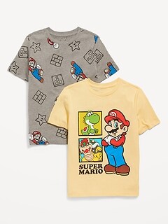 T-shirt à imprimé Super Mario™ unisexe pour Enfant (paquet de 2)