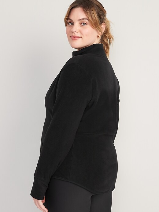 Image number 8 showing, Microfleece Mock-Neck Zip-Front Jacket