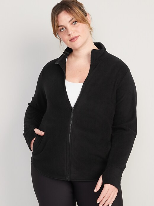 Microfleece Mock-Neck Zip-Front Jacket for Women | Old Navy