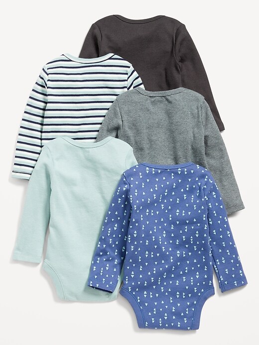 Unisex 5Pack LongSleeve Bodysuit for Baby Old Navy