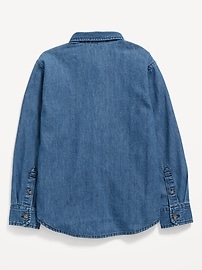 Toddler Baby Boy Girl Denim Shirt Hooded Short Sleeve Button Down Jean Shirts Jacket Blouse Tops Summer Clothes