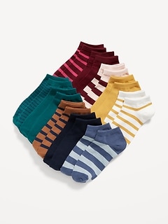 Printed Ankle Socks 10-Pack for Girls