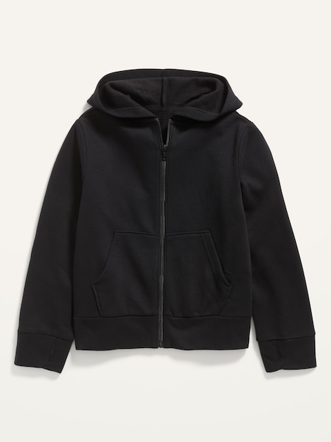 Gender-Neutral Zip Hoodie for Kids - Black