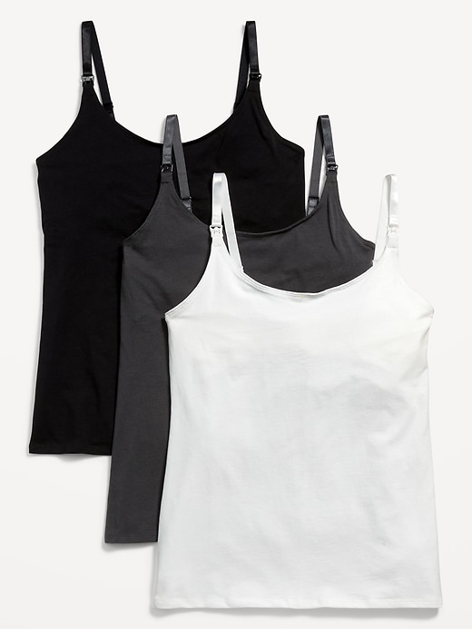 View large product image 1 of 2. Maternity First Layer Nursing Cami Top 3-Pack