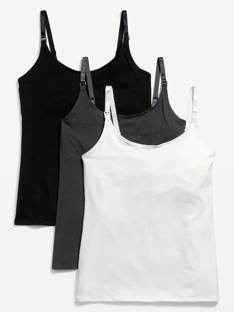 Maternity First Layer Nursing Cami Top 3-Pack