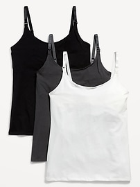 Image number 1 showing, Maternity First Layer Nursing Cami Top 3-Pack