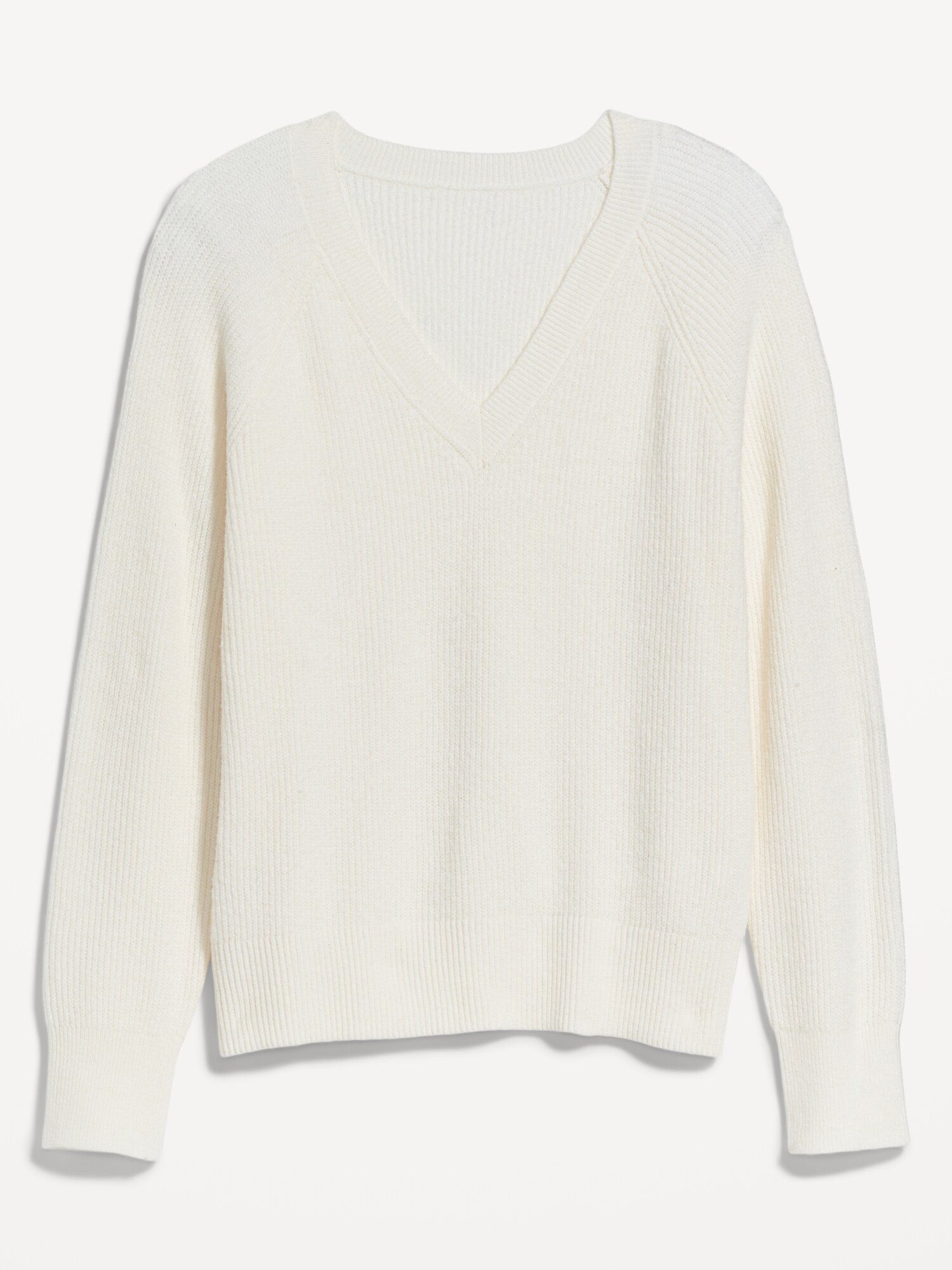 White sweater hot sale v neck