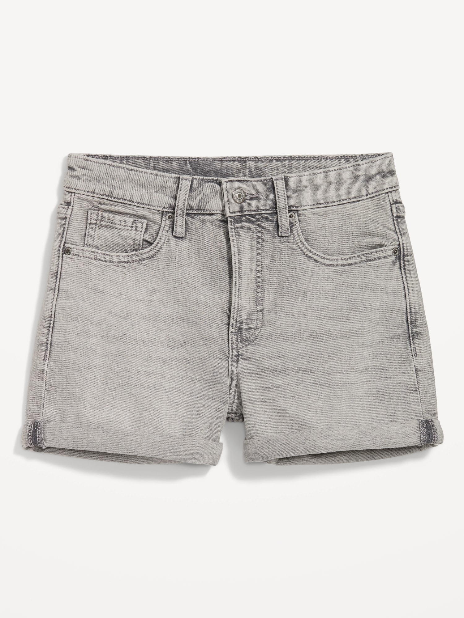 Øst Timor Mount Bank vært High-Waisted OG Straight Cuffed Gray Jean Shorts for Women -- 3-inch inseam  | Old Navy