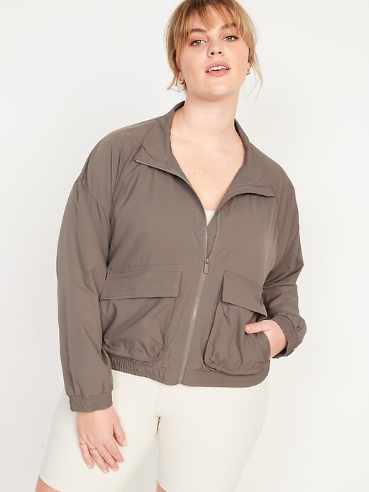 Image number 7 showing, Loose StretchTech Zip-Front Jacket for Women