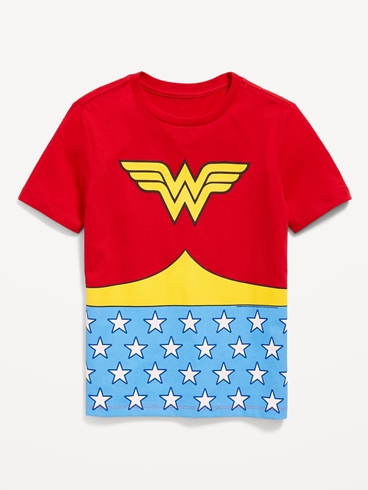 Voir une image plus grande du produit 1 de 2. T-shirt unisexe à motif du costume Wonder Woman DC Comics™ pour Enfant