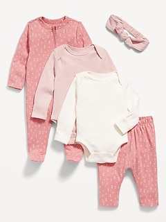 Unisex 5-Piece Layette Set for Baby