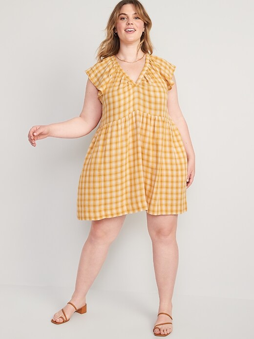 Image number 6 showing, Flutter-Sleeve Mini Swing Dress