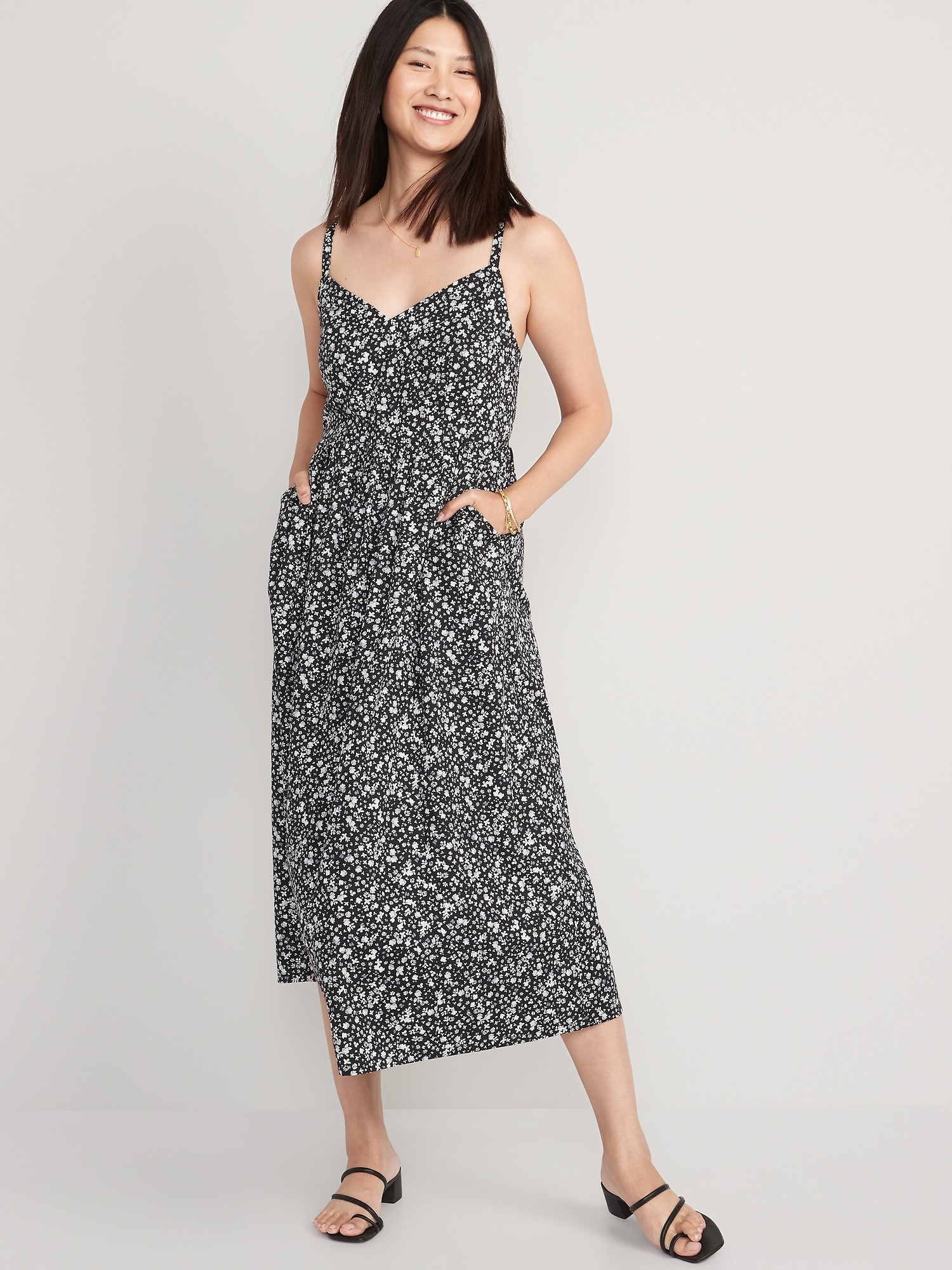 Cotton swing hotsell dress with pockets