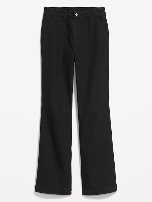 Image number 4 showing, Extra High-Waisted 360° Stretch Trouser Flare Black Jeans for Women