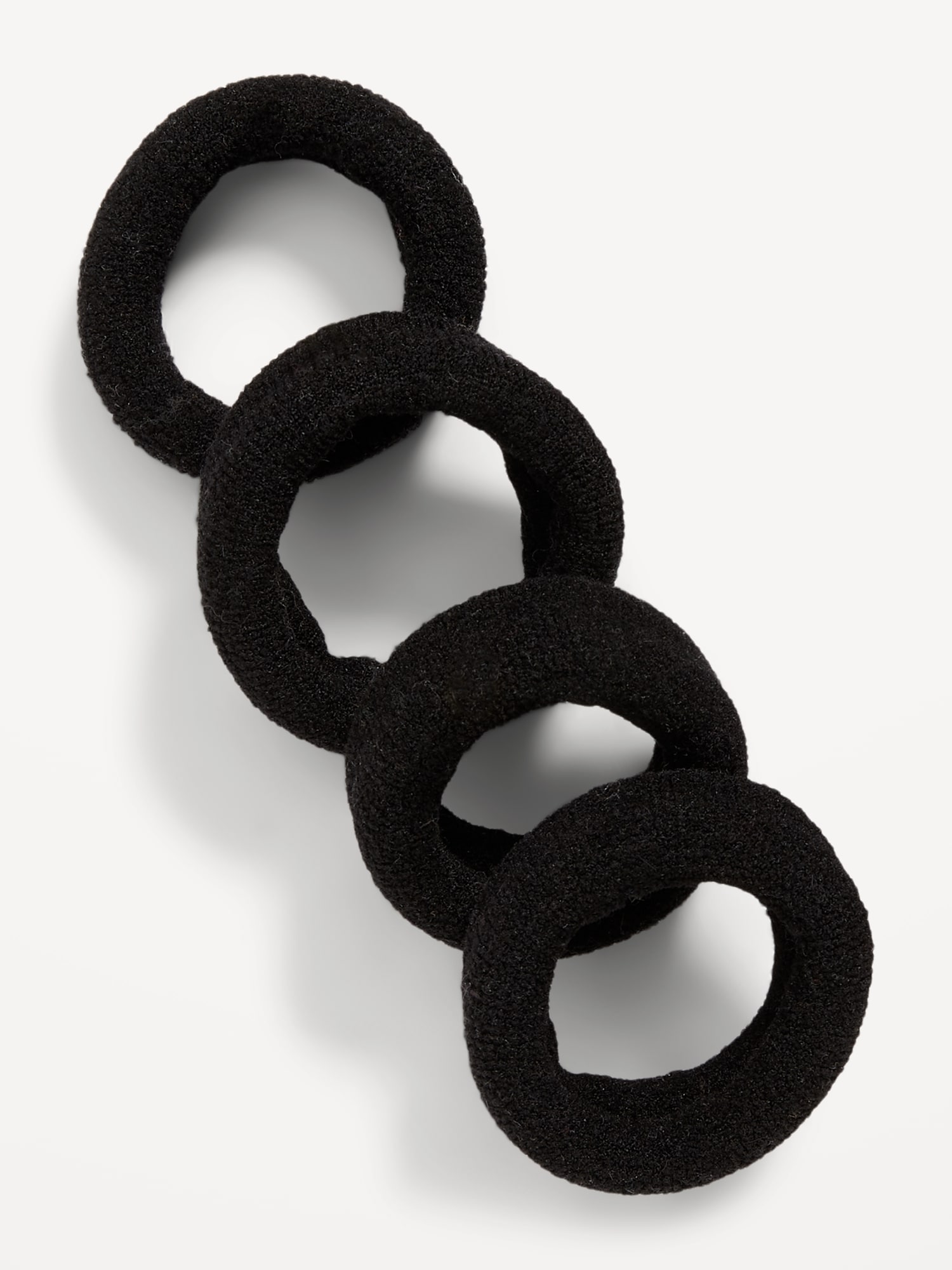 Old Navy Thick Tangle-Free Hair Ties 4-Pack for Adults black. 1