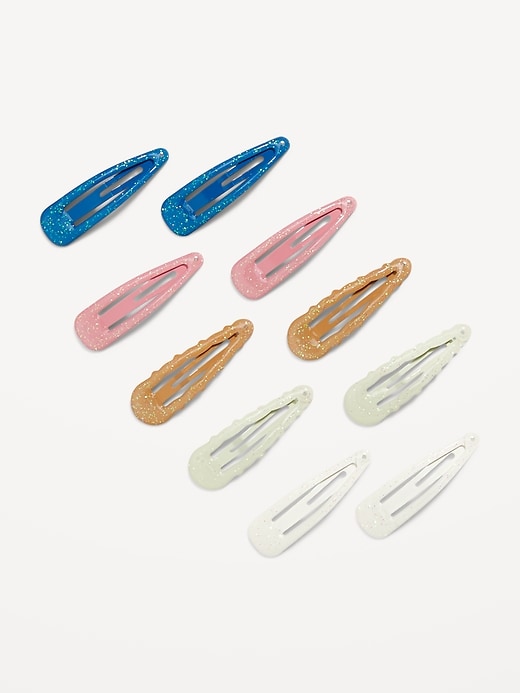 View large product image 1 of 1. Barrette Hair Clips 10-Pack for Girls