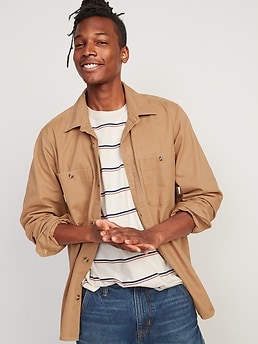 Navy overshirt outlet jacket