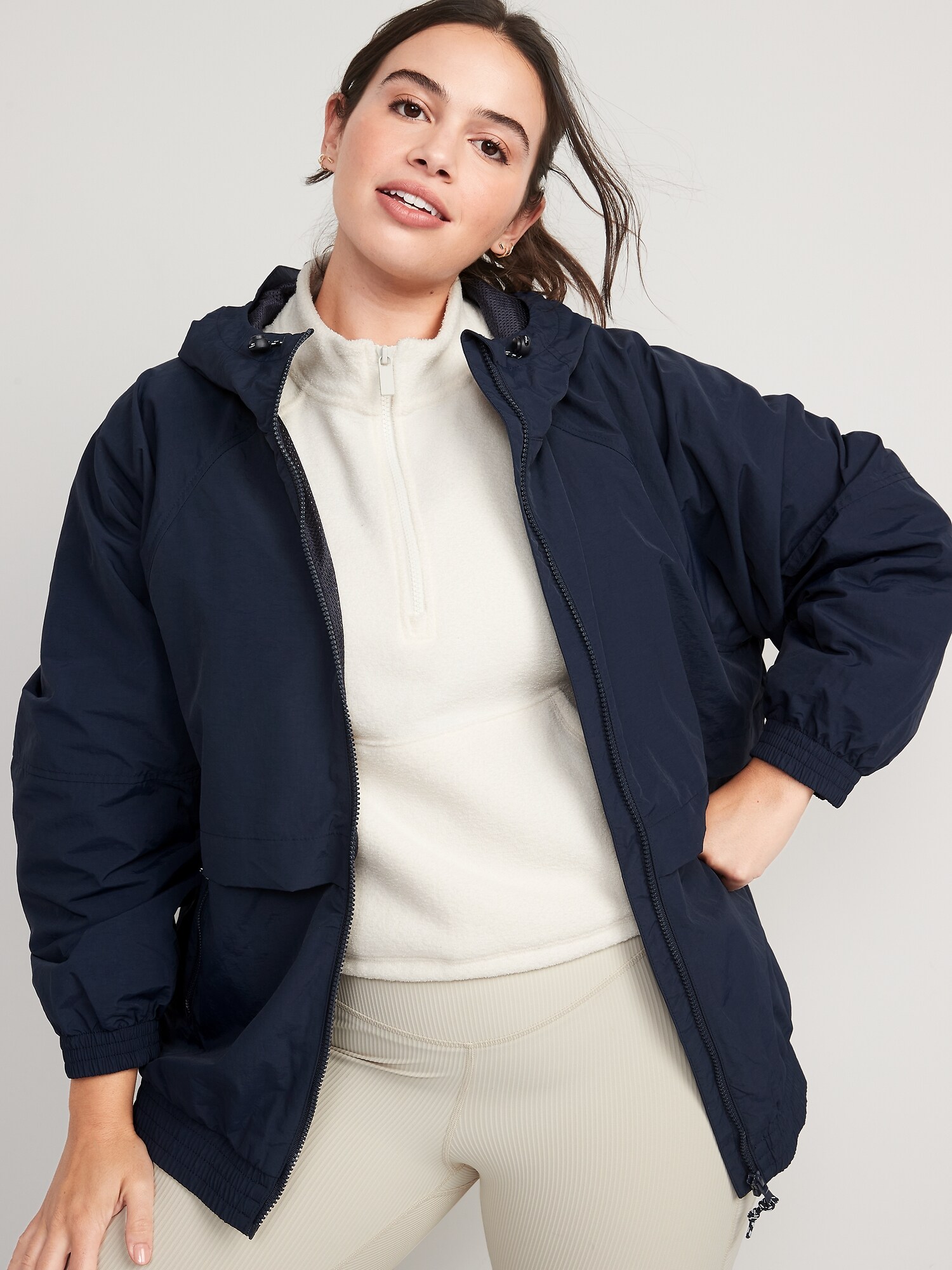 women's water resistant hooded jacket