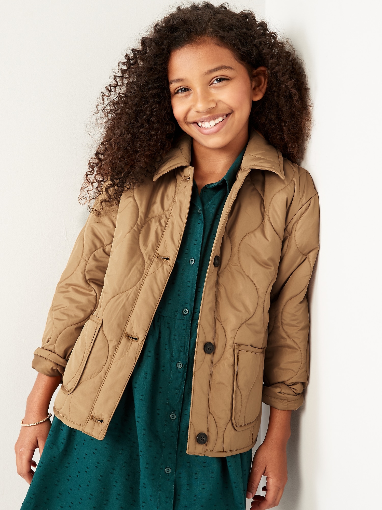 Girls hotsell quilted jacket