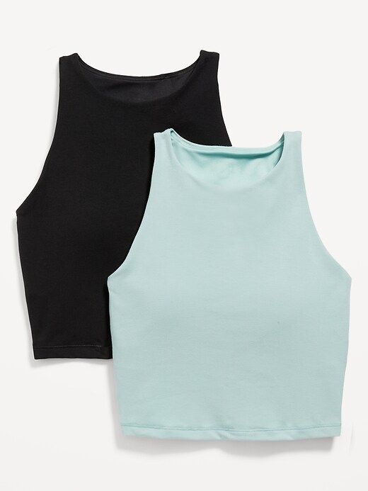 Image number 1 showing, Light Support PowerChill Longline Sports Bra Tank 2-Pack