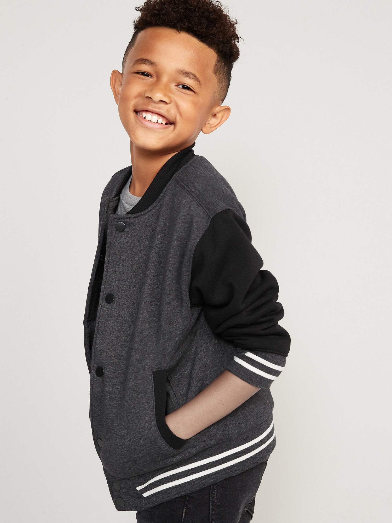 Boys black bomber clearance jacket