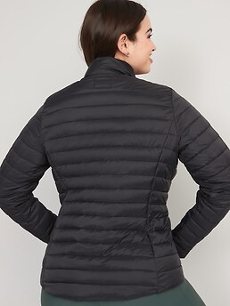 Watashi Women's Packable Puffer Jacket Long Sleeve Full Zip