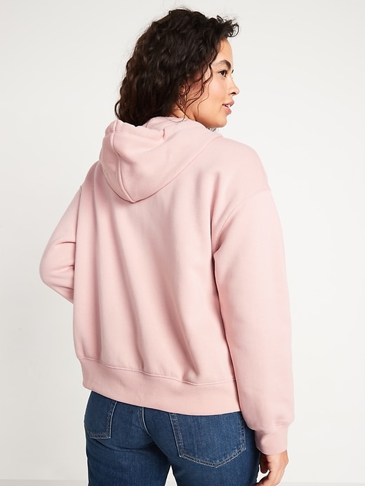 Image number 2 showing, Logo-Embroidered Full-Zip French-Terry Hoodie for Women