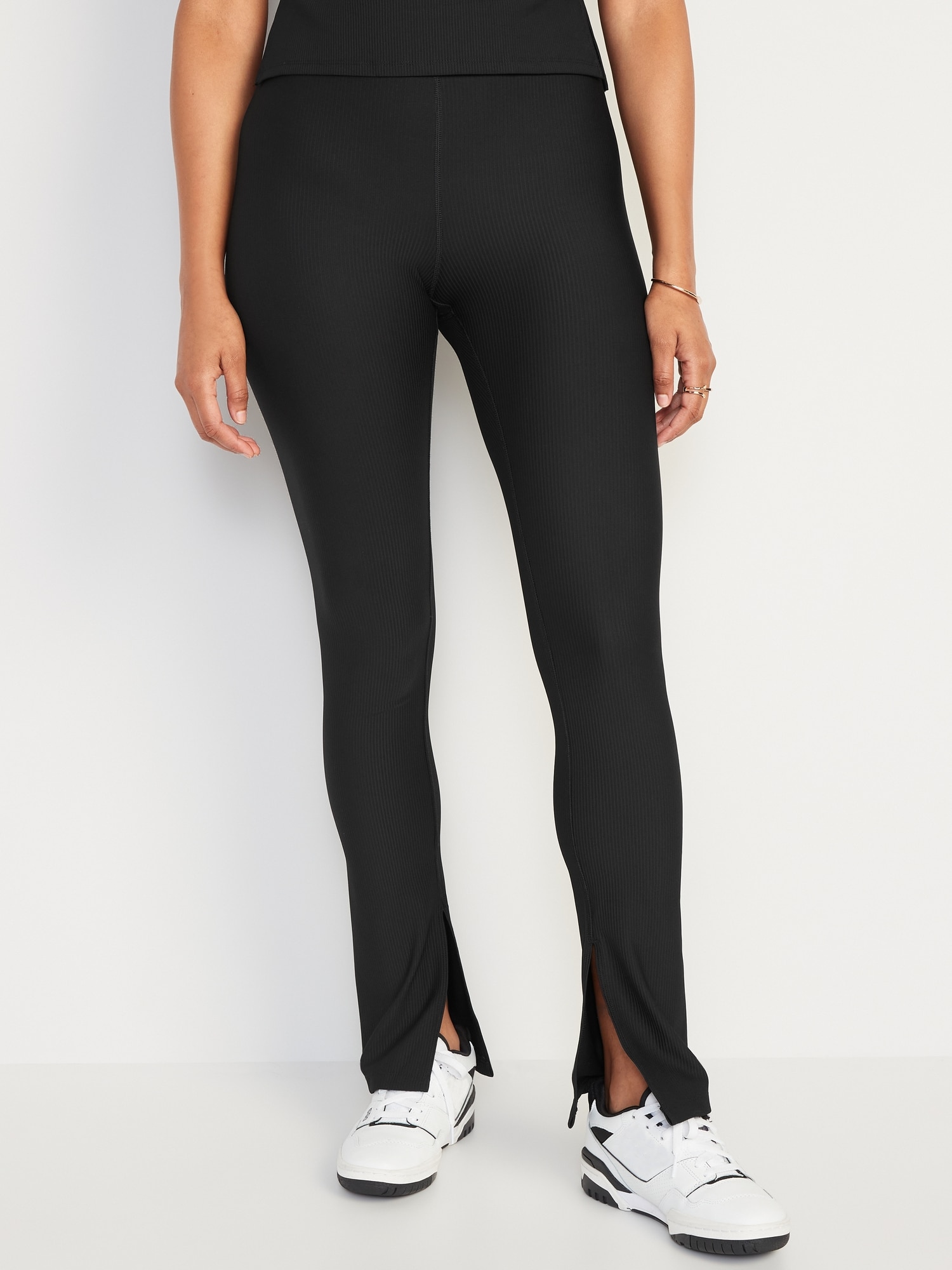 Extra High-Waisted PowerSoft Rib-Knit Flare Leggings for Women