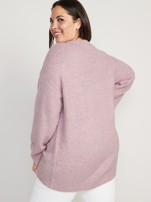 Image number 8 showing, Cozy Plush-Yarn Cocoon Tunic Sweater