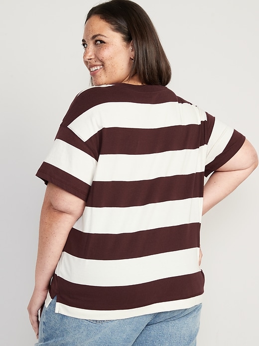 Image number 8 showing, Short-Sleeve Vintage Striped T-Shirt for Women