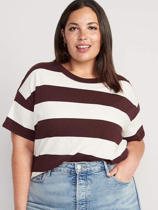 Image number 7 showing, Short-Sleeve Vintage Striped T-Shirt for Women