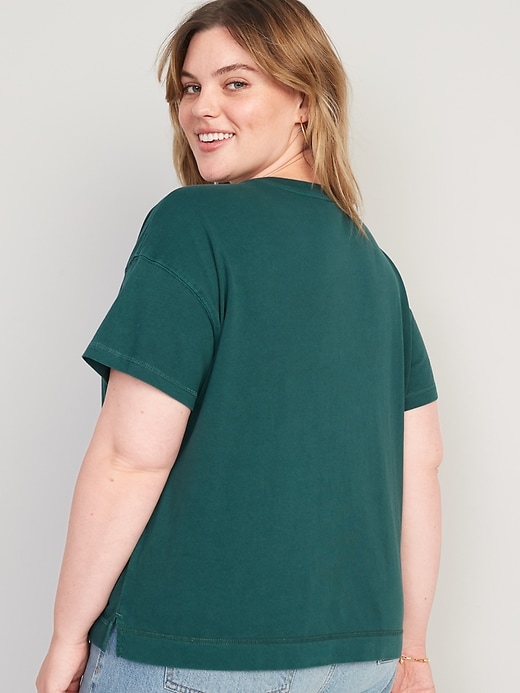 Image number 8 showing, Short-Sleeve Vintage Easy T-Shirt for Women