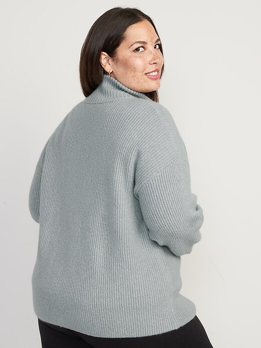 Rib-Knit Quarter-Zip Sweater | Old Navy