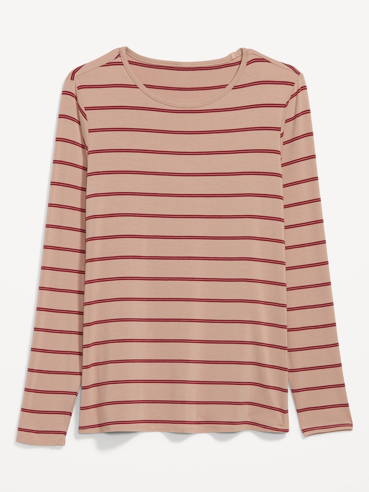 Luxe Striped Long-Sleeve T-Shirt for Women | Old Navy