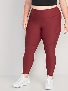 High-Waisted PowerSoft 7/8-Length Cargo Compression Leggings for Women