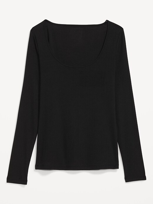 Fitted Long-Sleeve Rib-Knit Top for Women | Old Navy