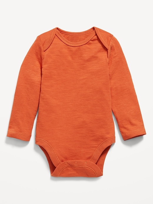 View large product image 1 of 2. Unisex Slub-Knit Long-Sleeve Bodysuit for Baby