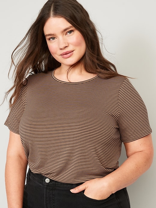 Image number 7 showing, Short-Sleeve Luxe Striped T-Shirt