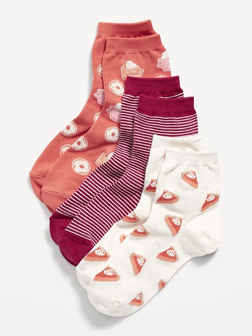 Novelty Quarter Crew Socks 3Pack For Women Old Navy