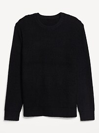 Cozy Season Navy Waffle Knit Sweatshirt