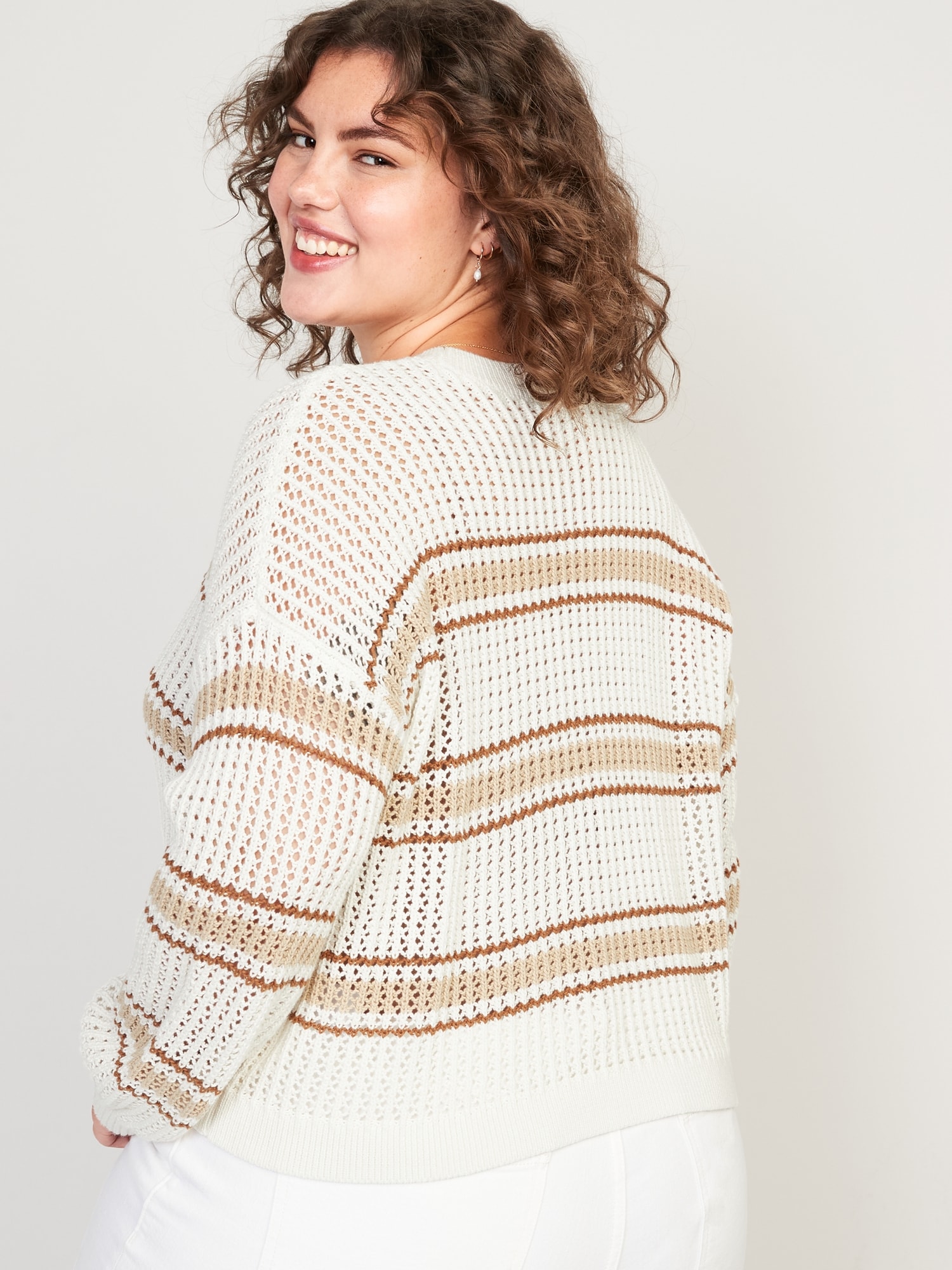 Crochet Striped Sweater