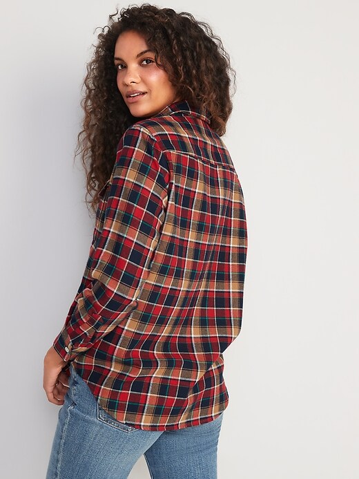 Image number 2 showing, Flannel Boyfriend Tunic Shirt