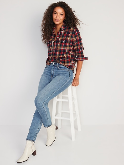 Image number 3 showing, Flannel Boyfriend Tunic Shirt