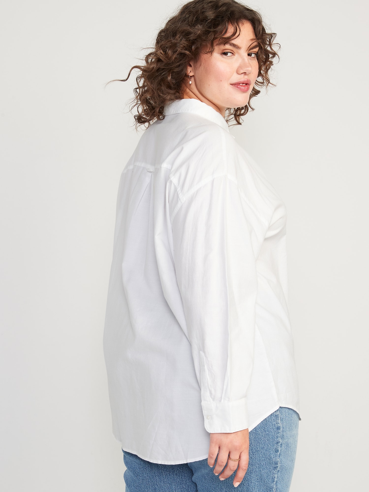 Oversized Button-Down Boyfriend Shirt for Women | Old Navy