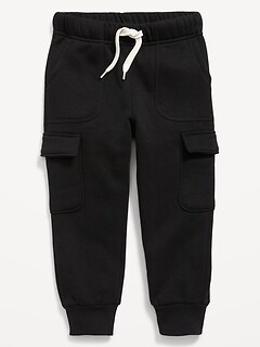 Pantalon de jogging cargo unisexe en coton ouaté prélavé pour Tout-petit
