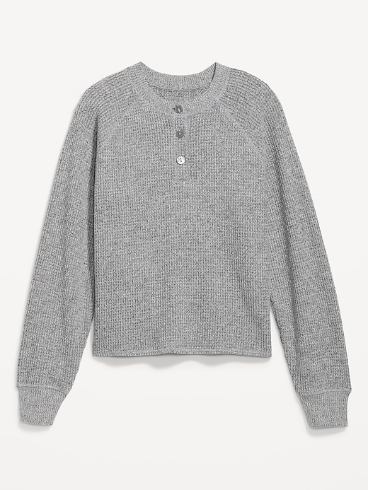 Est. PAC 1980 Gemma Waffle Knit Henley Top